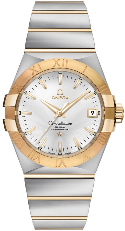 Omega Constellation 35mm Two-Tone Silver Dial Luxury Watch 123.20.35.20.02.002