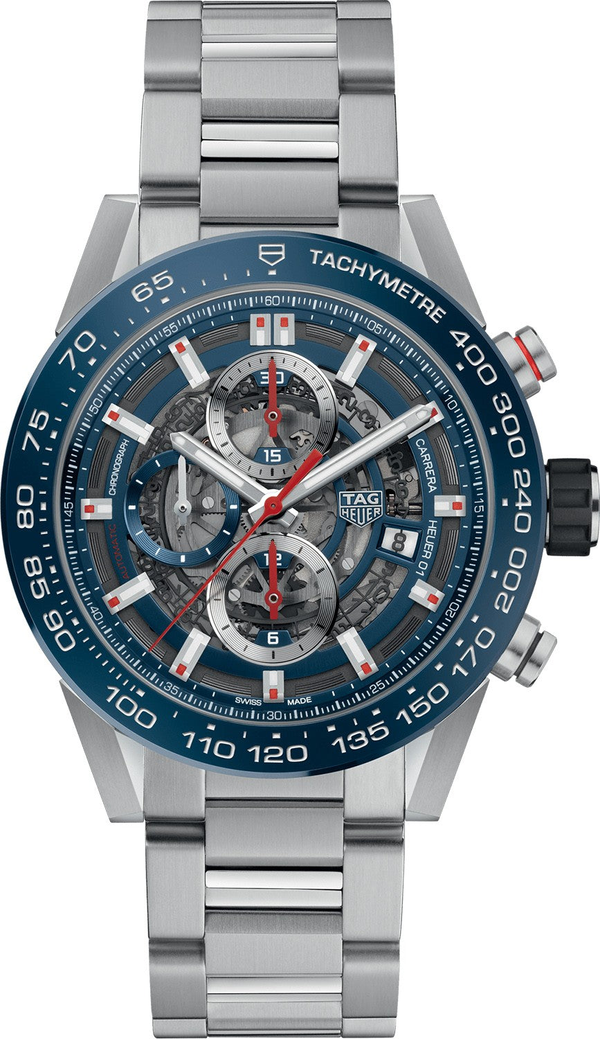 Tag Heuer Carrera Skeleton Blue Dial Men's Watch CAR201T.BA0766