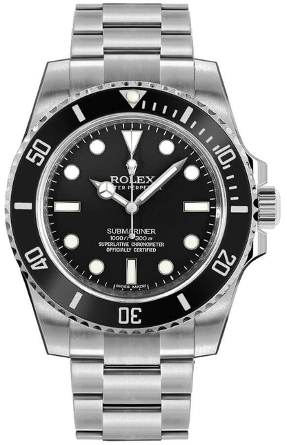 Rolex Submariner Black Dial Oystersteel Men's Diving Watch 114060-0002