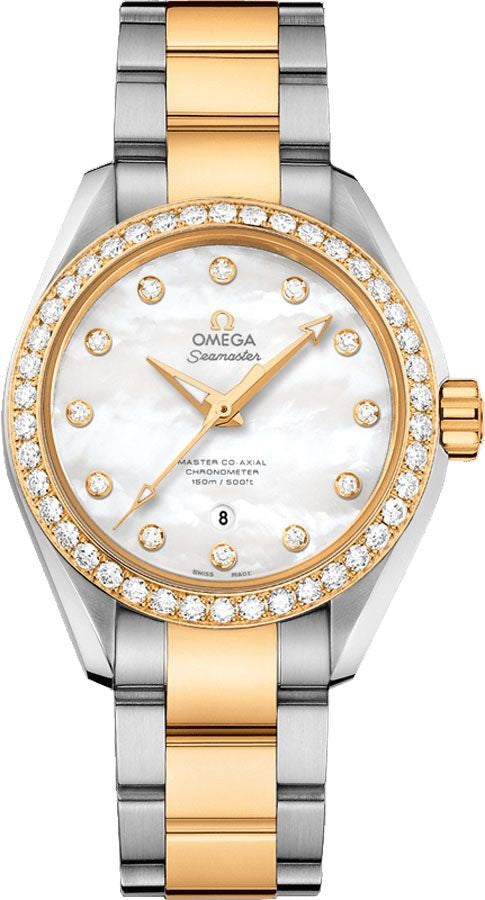 Omega Seamaster Aqua Terra Gold & Steel 34mm Women's Watch 231.25.34.20.55.006