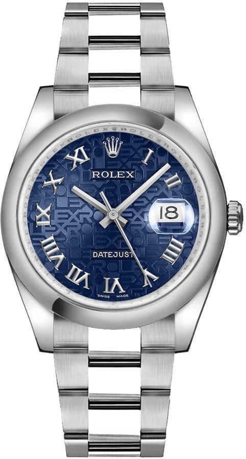 Rolex Datejust 36 Blue Jubilee Dial Watch 116200