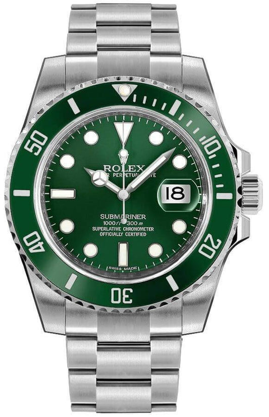 Rolex Submariner Date Hulk Green Dial & Bezel Men's Watch 116610LV-0002