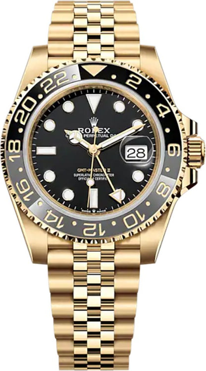 Rolex GMT-Master II 18k Yellow Gold Men's Watch 126718GRNR-0001