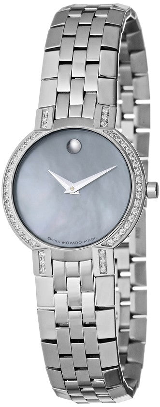 Movado Faceto Pearl White Dial Women's Fashion Watch 0605146