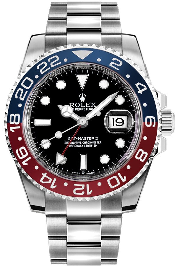 Rolex GMT-Master II Pepsi Oystersteel Men's Luxury Watch 126710BLRO-0002