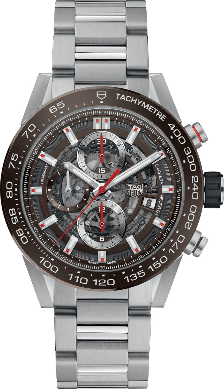 Tag Heuer Carrera Brown Dial Chronograph Men's Watch CAR201U.BA0766