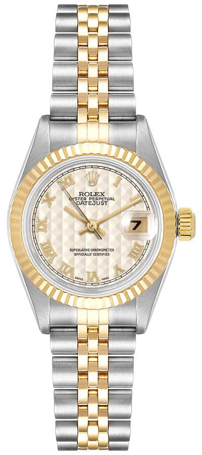 Rolex Lady-Datejust 26 Ivory Dial Roman Numerals Women's Watch 69173