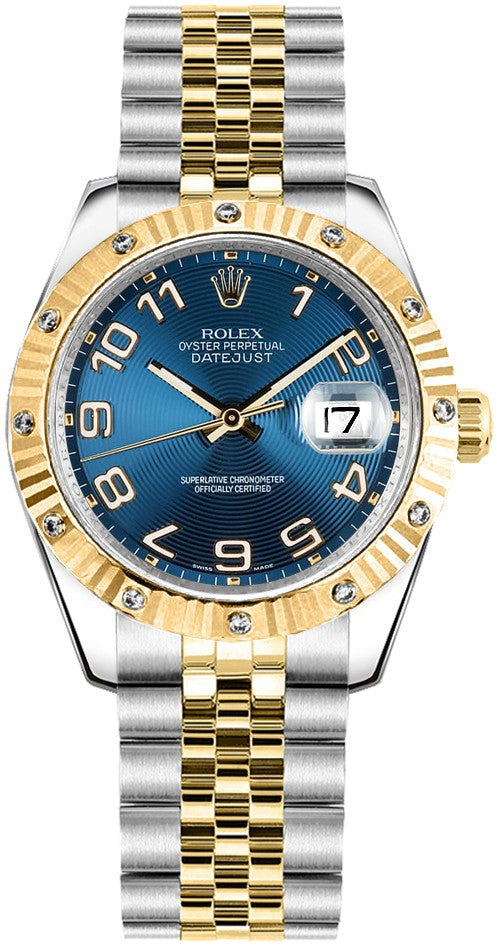 Rolex Datejust 31 Blue Dial Stainless Steel & Gold Watch 178313