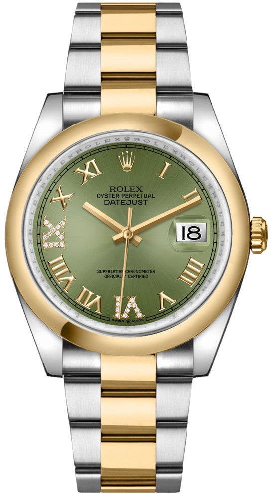 Rolex Datejust 36 Olive Green Dial Oyster Bracelet Watch 126203-0026