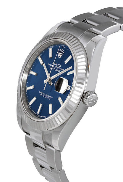 Rolex Datejust 41 Blue Dial Oyster Bracelet Watch 126334-0001