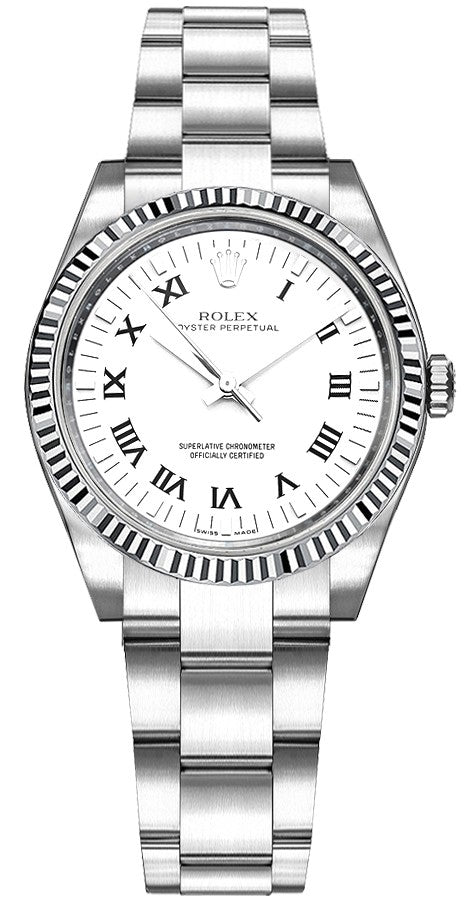 Rolex Oyster Perpetual 31 White Roman Numeral Dial Watch 177234