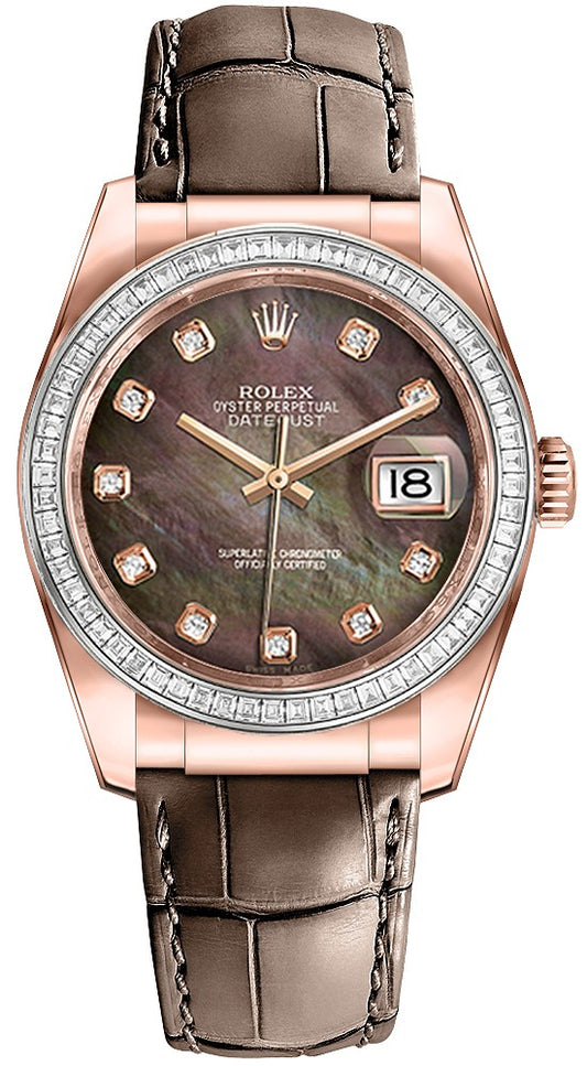 Rolex Datejust 36 Diamond Bezel Watch 116185