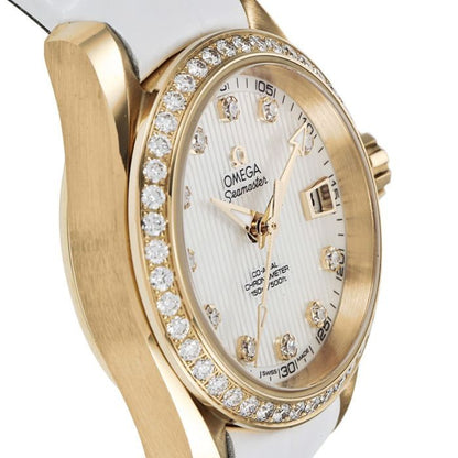 Omega Seamaster Aqua Terra 18k Gold Diamond Women's Watch 231.58.30.20.55.002