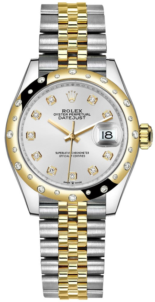 Rolex Datejust 31 Silver Dial Diamond Bezel Women's Watch 278343RBR-0020