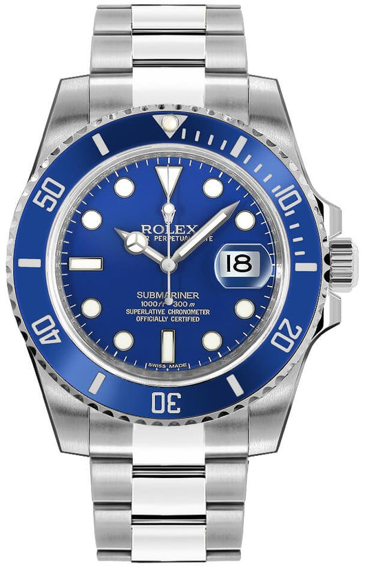 Rolex Submariner Date White Gold Men's Watch 116619LB-0001