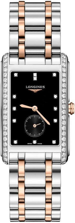 Longines DolceVita Black Dial Two-tone Diamond Men's Watch L5.755.5.59.7