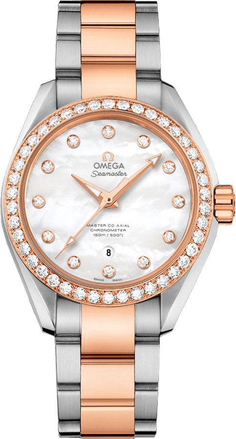 Omega Seamaster Aqua Terra Mother of Pearl Diamond Watch 231.25.34.20.55.005