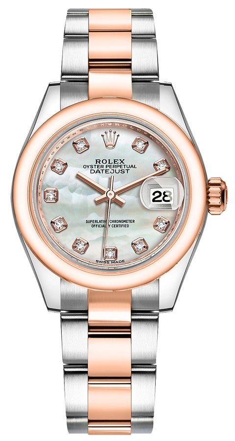 Rolex Lady-Datejust 28 Mother of Pearl Diamond Women's Watch 279161-0014