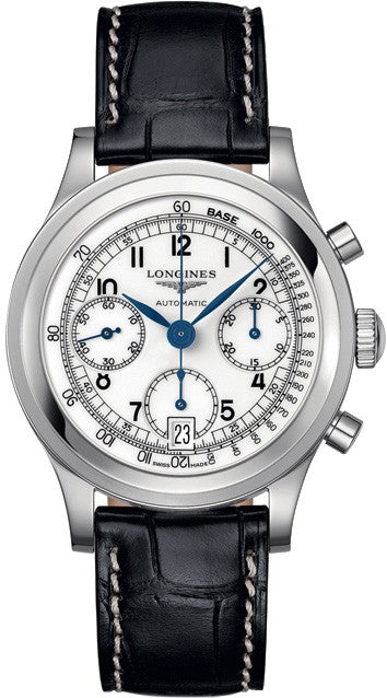 Longines Heritage Silver Dial Men's Automatic Chronograph Watch L2.768.4.13.2