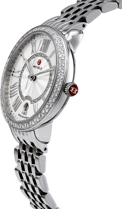 Michele Serein Mid Stainless Steel Diamond Women's Watch MWW21B000143