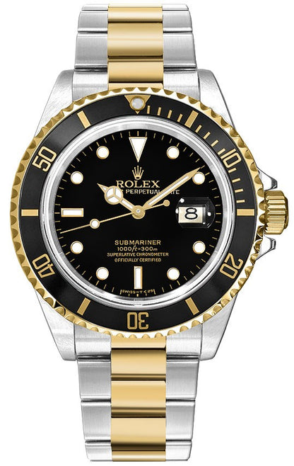 Rolex Submariner Date Yellow Gold & Stainless Steel Men's Watch 16613LN