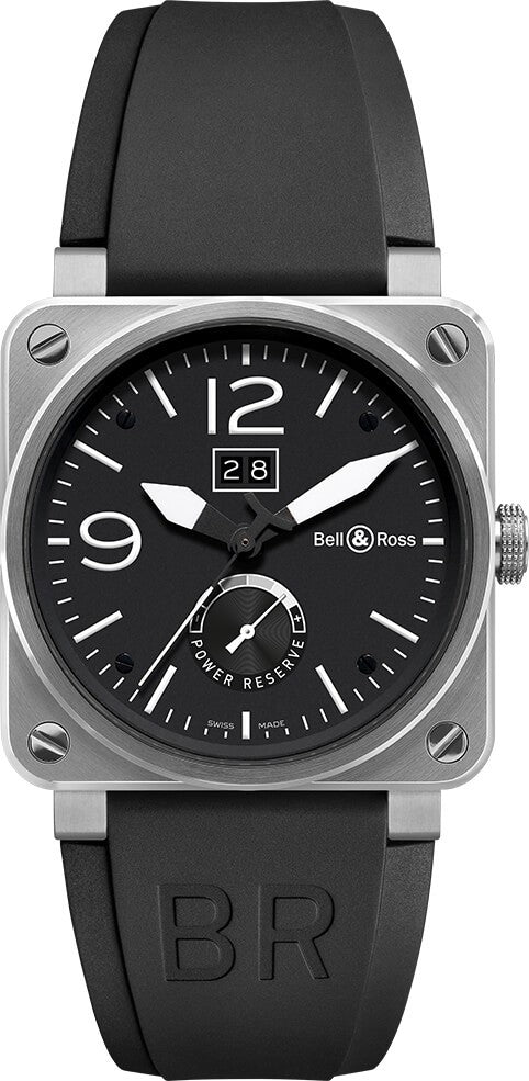 Bell & Ross Aviation Instruments Black Dial Men's Watch BR0390-BL-ST