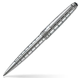 MontBlanc Meisterstuck Solitaire Platinum Plated Facet Ballpoint Pen 38248