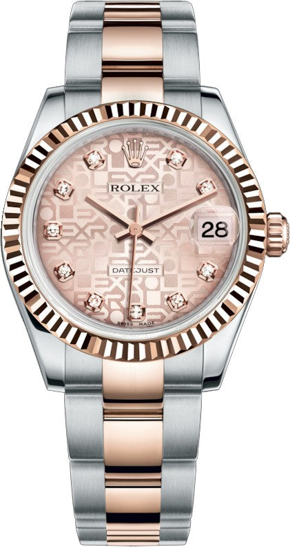 Rolex Datejust 31 Pink Jubilee Dial Ladies Watch 178271-0038