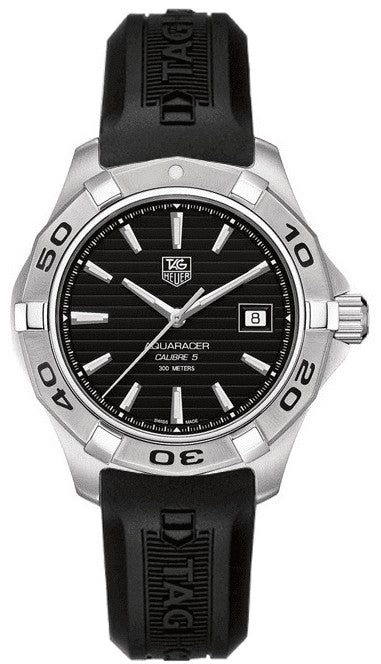 Tag Heuer Aquaracer Calibre 5 Guilloche Black Dial Men's Watch WAP2010.FT6027