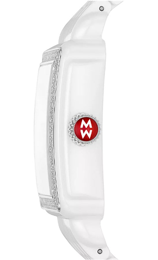 Michele Deco Madison White Ceramic Women's Watch MWW06T000250