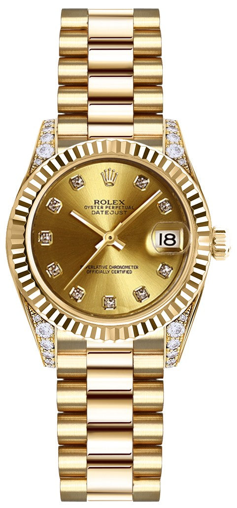 Rolex Lady-Datejust 26 Yellow Gold Women's Watch 179238