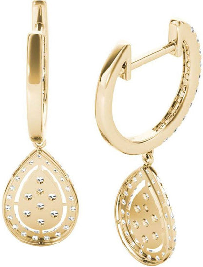 Diamond Earrings, 1.0 Carat Diamonds on 18k Solid Gold E20239Y