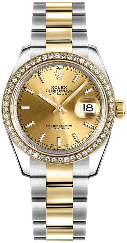 Rolex Datejust 31 Champagne Dial Watch 178383-0048