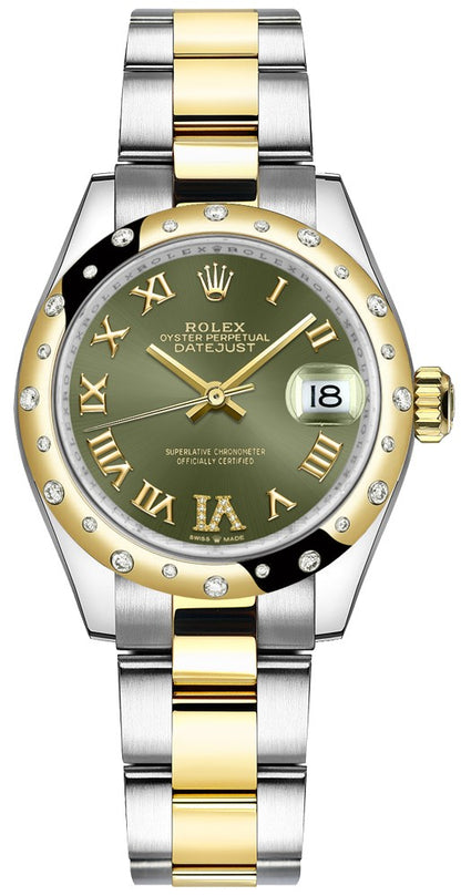 Rolex Datejust 31 Green Dial Diamond VI Women's Watch 278343RBR-0015