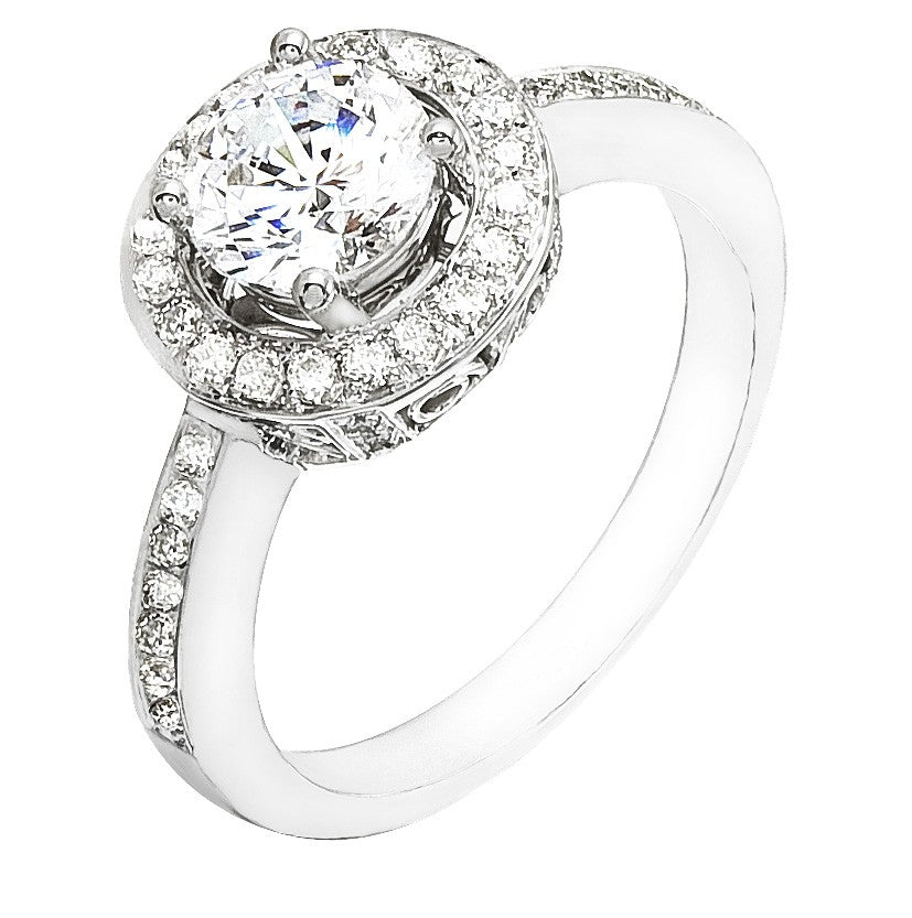 Ladies Diamond Ring, .36 Carat Diamonds on 14k White Gold RWG315