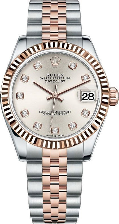 Rolex Datejust 31 Oystersteel & Everose Gold Women's Watch 278271-0016