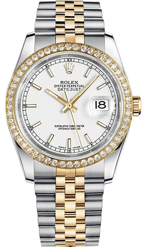 Rolex Datejust 36 White Dial Jubilee Bracelet Watch 116243-0063