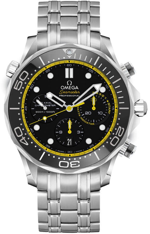 Omega Seamaster Black & Yellow Men's Watch 212.30.44.50.01.002