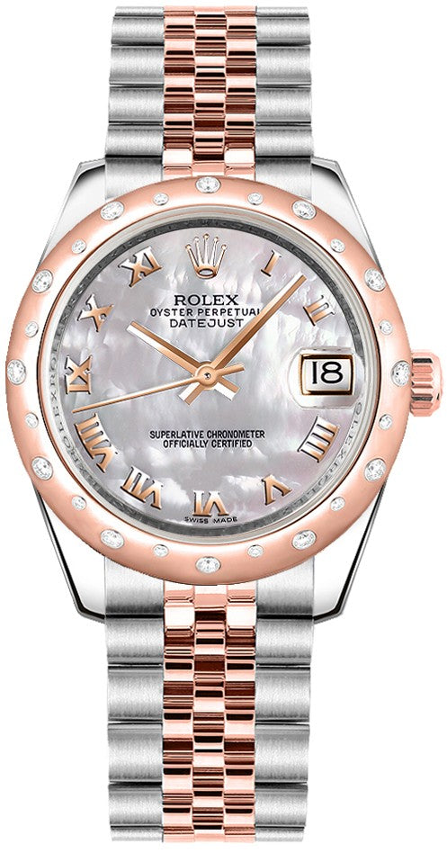 Rolex Datejust 31 Mother of Pearl Dial Rose Gold & Steel Watch 178341-0005