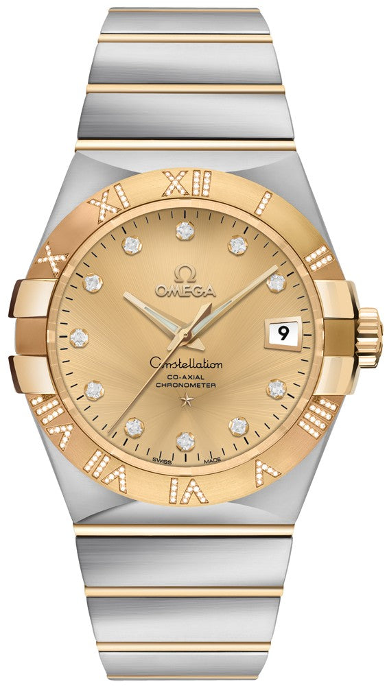 Omega Constellation Gold & Diamond Men's Watch 123.25.35.20.58.002