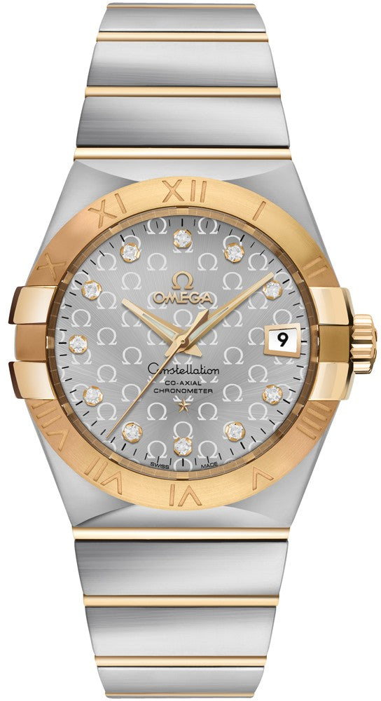 Omega Constellation Silver Omega Logo Pattern Dial Men's Luxury Watch 123.20.35.20.52.004