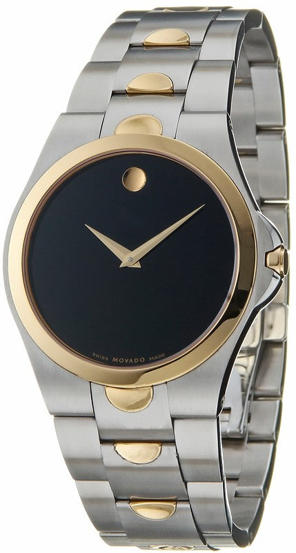 Movado Luno Men's Gold and Stainless Steel Watch 0605635