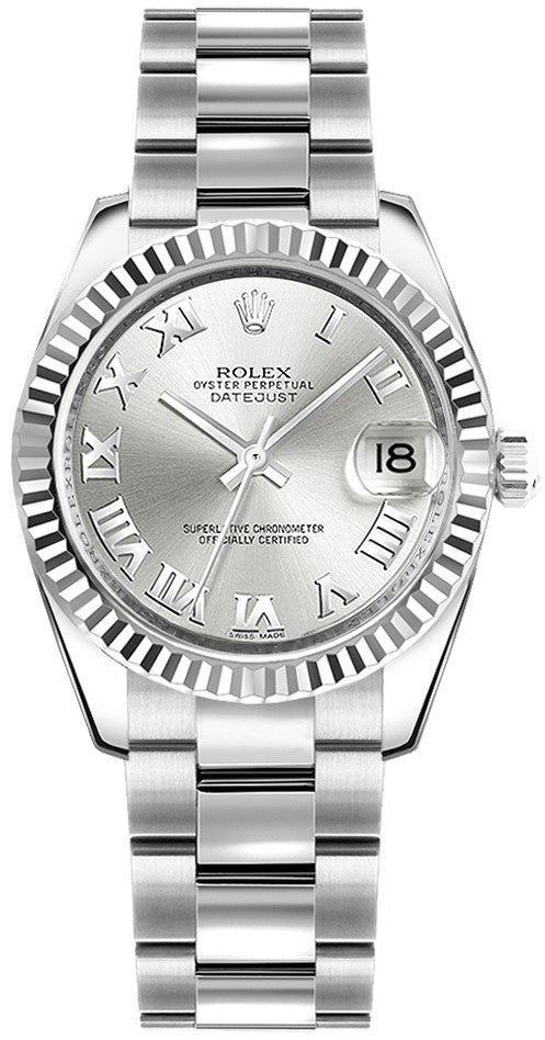 Rolex Datejust 31 White Gold & Steel Watch 178274