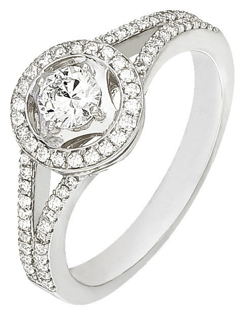 Diamond Ring, .56 Carat Diamonds on 14K White Gold