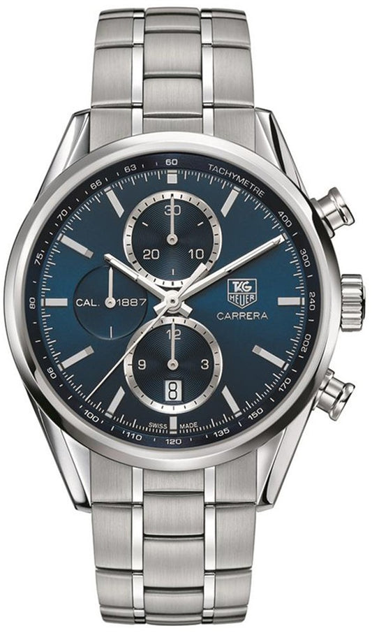 Tag Heuer Carrera Blue Dial Calibre 1887 Siwss Men's Watch CAR2115.BA0724