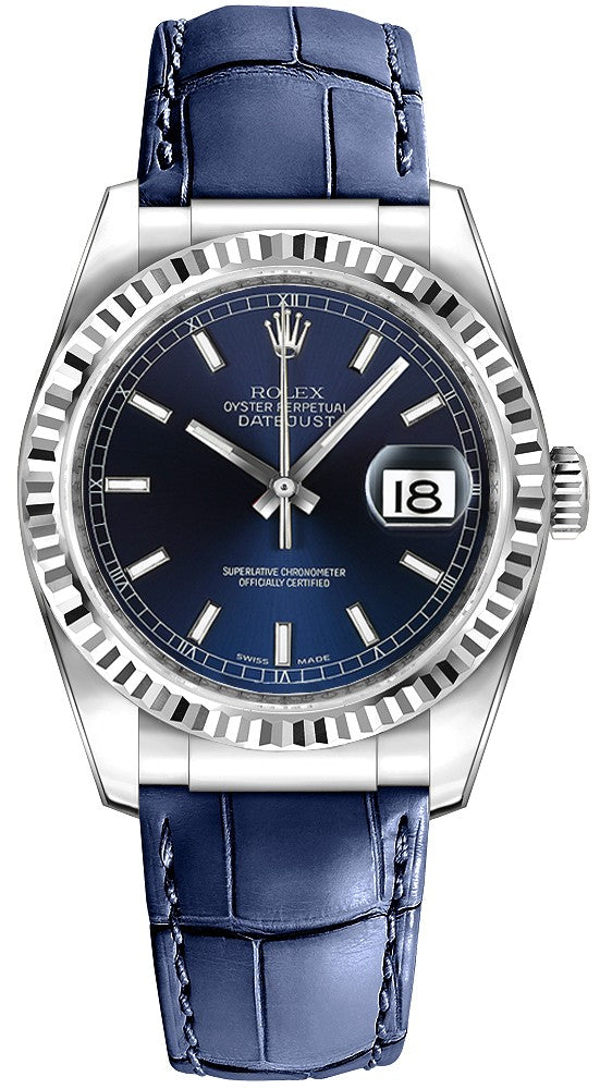 Rolex Datejust 36 Blue Luxury Watch 116139