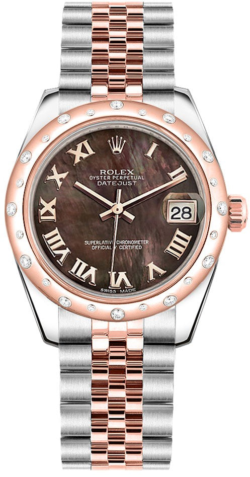 Rolex Datejust 31 Automatic Rose Gold & Steel Watch 178341-0027