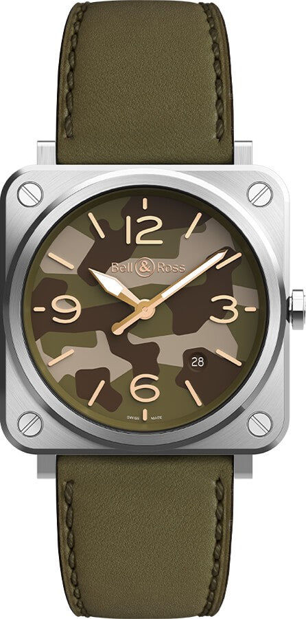 Bell & Ross Aviation Instruments Green Camo Men's Watch BRS-CK-ST/SCA