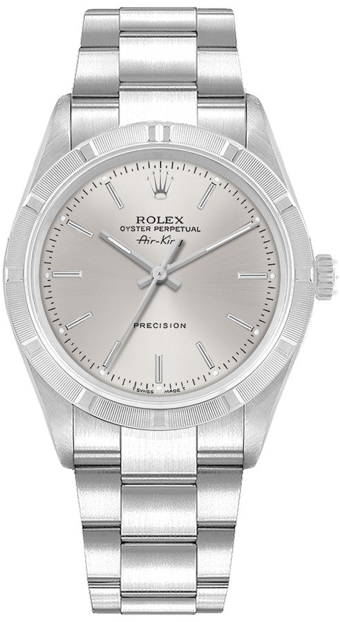 Rolex Oyster Perpetual Air-King Silver Dial Women's Watch 14010