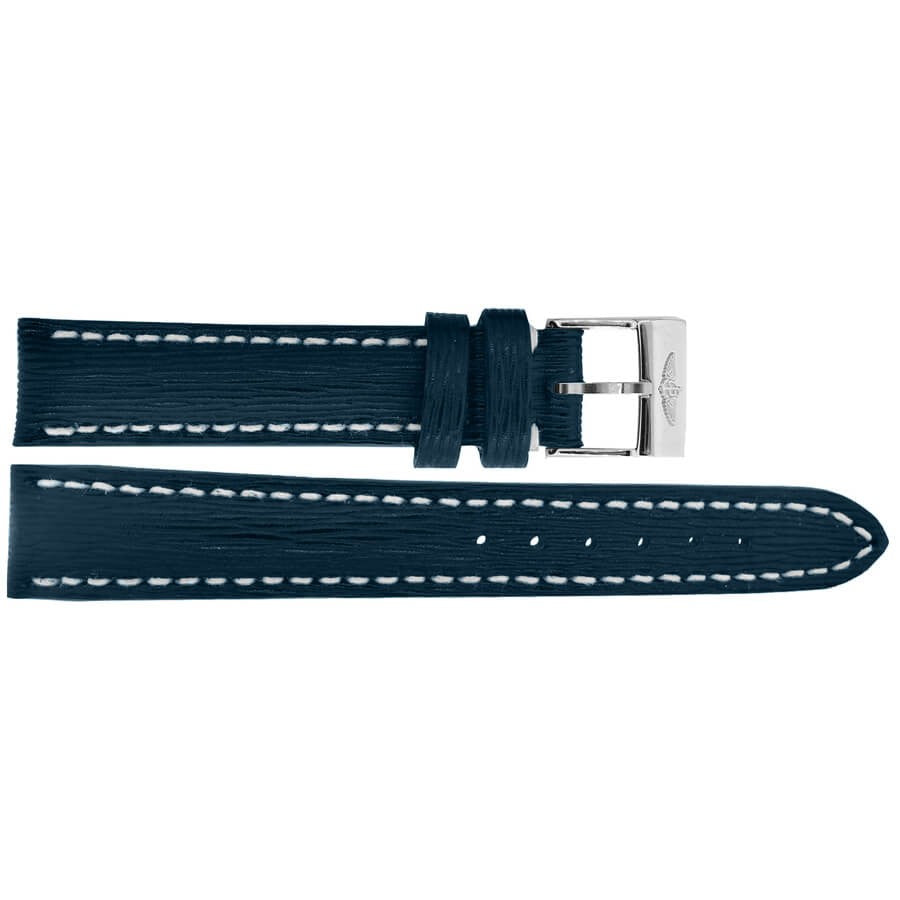 Breitling 16mm Inlet Blue Sahara Calfskin Leather OEM Watch Strap 210X